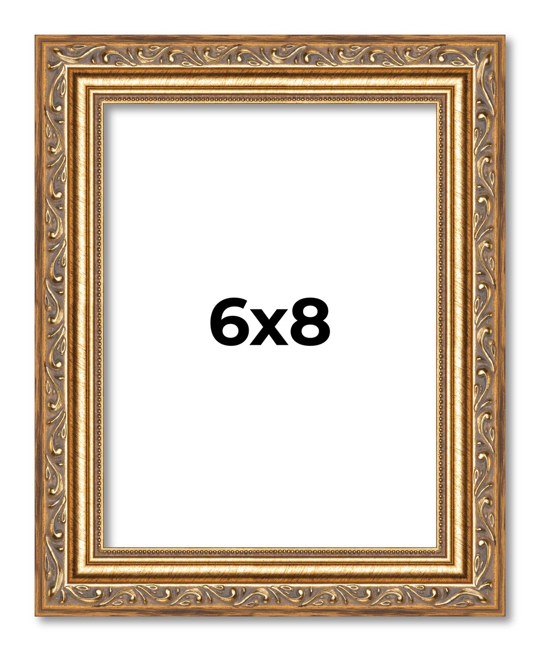 6x8 Museum-Quality Picture Frame with UV-Resistant Acrylic & Acid-Free Backing, Available in 4 Finishes - Gold, Silver, Bronze, and Black